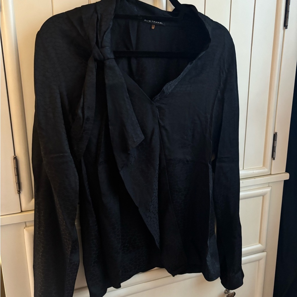 Ellie Tahari Black Blouse